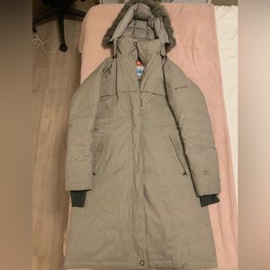 Columbia Long Down Jacket (Size Small)